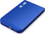 Θήκη για Σκληρό Δίσκο 2.5" SATA III με σύνδεση USB2.0 σε Μπλε χρώμα