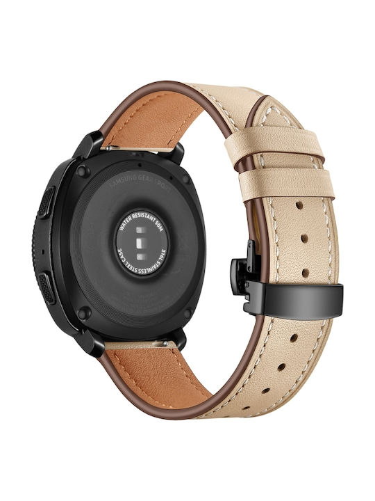 Buckle Λουράκι Δερμάτινο Μπεζ (Huawei Watch GT / GT2 (46mm))