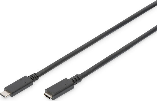 Digitus USB 2.0 USB-C Male To USB-C 100W PD Cable Black 1.5m AK-300210-015-S