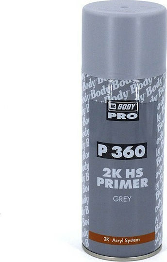 HB Body Σπρέι Αστάρι P360 2K HS Filling Primer Ακρυλικό Μαύρο 400ml