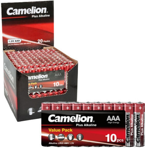 Camelion Plus Alkaline Battery AAA 1.5V 10pcs