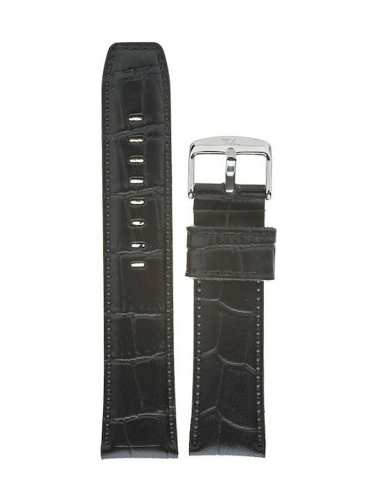 Tzevelion Leather Strap Black 22mm