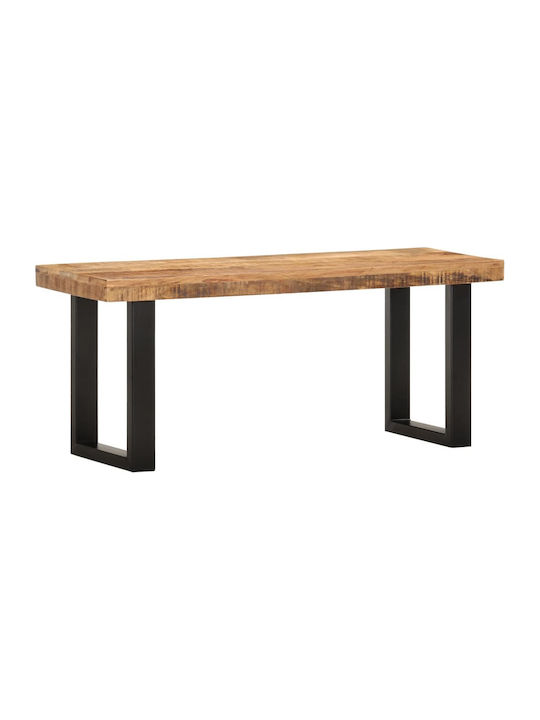 Dining Room Bench with Wooden Surface Brown 110x35x46cm