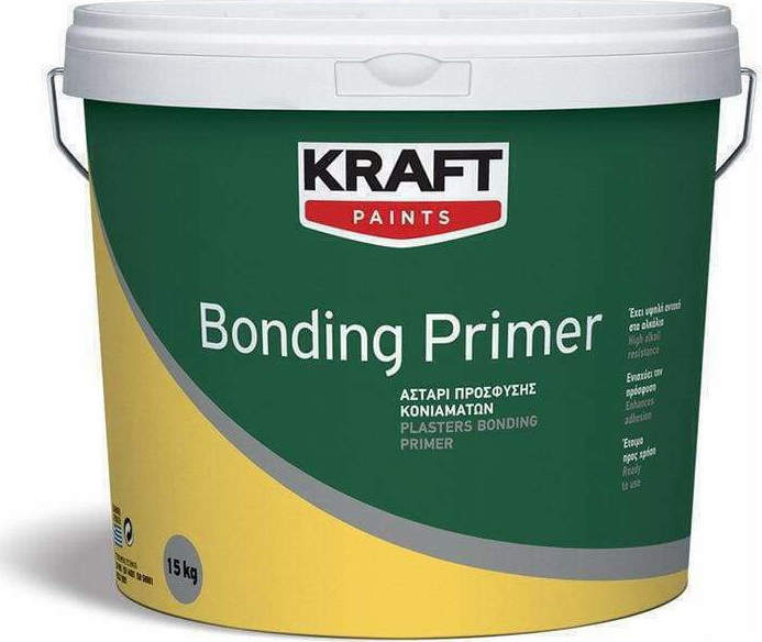 Kraft Bonding Primer Ακρυλικό Αστάρι Πρόσφυσης Bonding Primer με Χαλαζιακή Άμμο Λευκό Κατάλληλο
