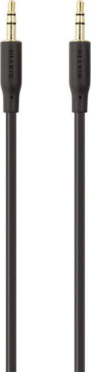 Belkin Καλώδιο Ήχου 3.5mm male - 3.5mm male Μαύρο 1m με Επίχρυσους Ακροδέκτες F3Y117bt1M