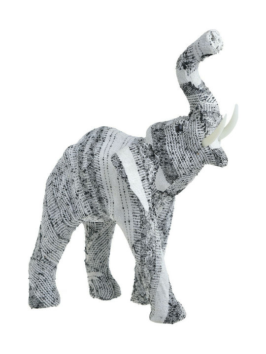 Inart Dekorativer Elefant aus Stoff 30x11x34cm 1Stück