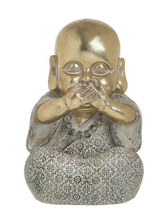 Inart Dekorativer Buddha aus Polyresin 16x15x22cm 1Stück