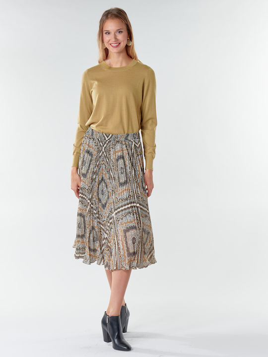 Women's Long Sleeve Sweater Woolen Brown