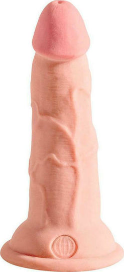 King Cock Triple Density Ρεαλιστικό Dildo με Όρχεις και Βεντούζα Flesh 13cm