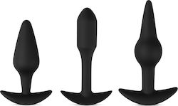 Easytoys Pleasure Kit Anal Plugs Set Black 3pcs