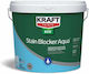 Kraft Eco Stain Blocker Aqua Подложка за басейн Екологична акрилна изолационна подложка Бял Подходящ за Гипсокартон / Строителни материали 1лт