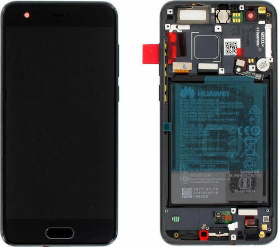 Honor Οθόνη LCD Display & Touch Unit & Front Cover με Μηχανισμό Αφής και Πλαίσιο για Honor 9X (Μαύρο)