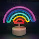 Aca Rainbow Tabletop Decorative Lamp with RGB Lighting LED Battery Multicolour