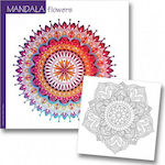 Next Mandala Flowers Βιβλίο Ζωγραφικής 23x23cm