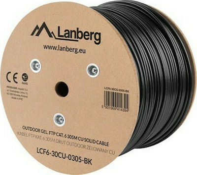 Lanberg F/FTP Cat.6 Ethernet Cable Outdoor without Terminals 305m Black