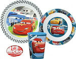 Stor Feeding Set Cars made of Melamine Blue 3pcs for 2+ months