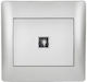 Elmark Complete Wall Push Staircase Button with Frame Rhyme Metallic Gray 11184C