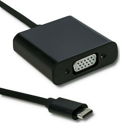 Qoltec 50376 USB-C Masculin În VGA Feminin