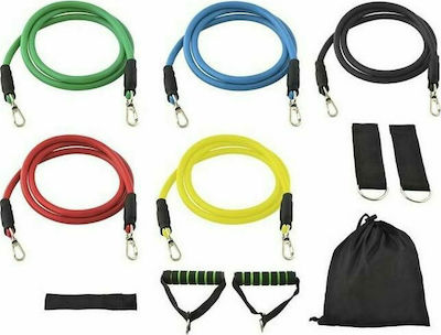 Gymtube Resistance Bands with Handles Set 5pcs Multicolour