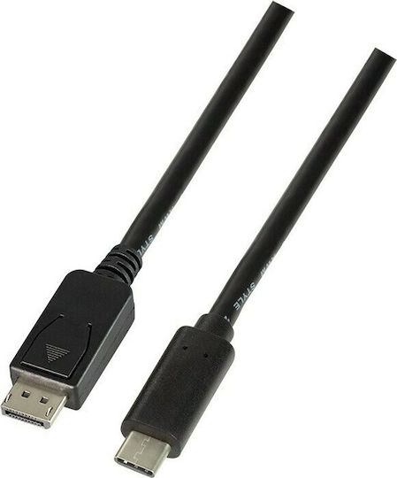 LogiLink USB 3.2 Видео Кабел USB-C Мъжки DisplayPort Черен 1.8м UA0335