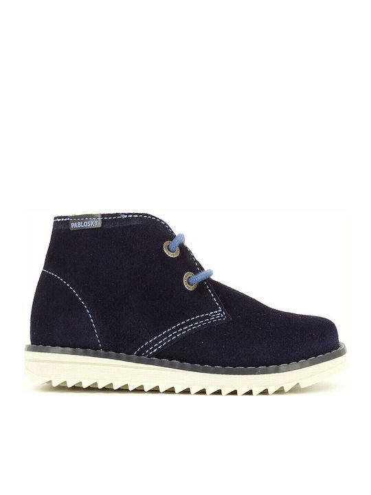 Kids Boots with Laces Navy Blue