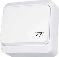 Schneider Electric Complete Wall Push Staircase Button with Frame White WDE001013