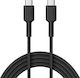 Aukey Braided USB 3.1 Cable USB-C male - USB-C 100W Μαύρο 1m AUKEYCBCD23