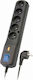 Lestar LF-530WA Power Strip with Surge Protection 5 Positions with Switch and Cable 3m