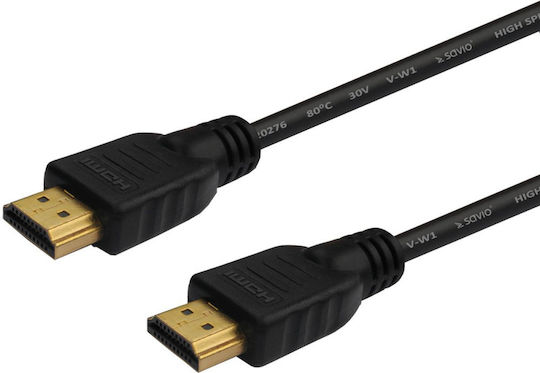 Savio HDMI 1.4 High Speed 1080p 120Hz Cable HDMI male - HDMI male 3m Μαύρο