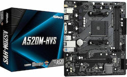 ASRock A520M-HVS Motherboard Micro ATX με AMD AM4 Socket