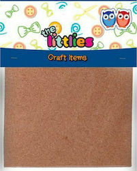 The Littlies Braunes Bastelfilzblatt 225x225x2mm 000646644