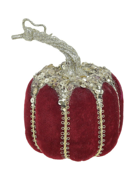 Inart Christmas Fabric Figure Pumpkin Red 14x14x10cm