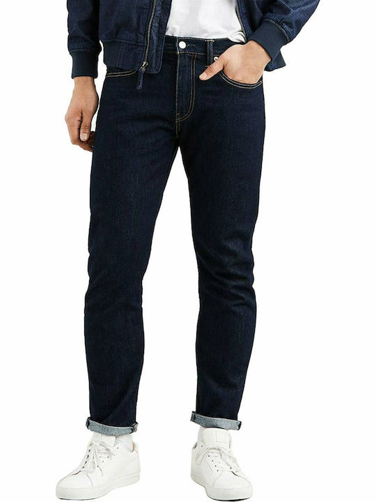 502 Men's Jeans Pants Elastic with Regular Tapered Fit Navy Blue