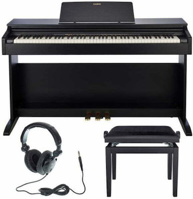 Casio Ηλεκτρικό Όρθιο Πιάνο AP-270 Celviano Deluxe Set με 88 Βαρυκεντρισμένα Πλήκτρα Ενσωματωμένα Ηχεία και Σύνδεση με Ακουστικά και Υπολογιστή Satin Black