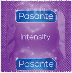 Pasante Prezervative Intensity Coaste și puncte Cu nervuri Natural 144buc