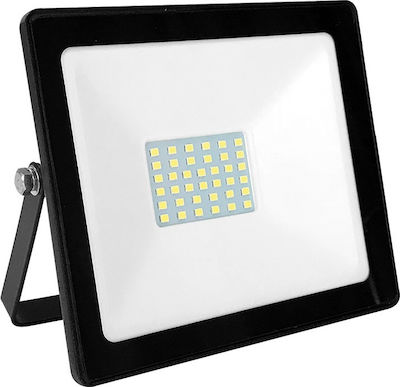 Aca Waterproof LED Floodlight 30W Cold White 6000K with Photocell IP66