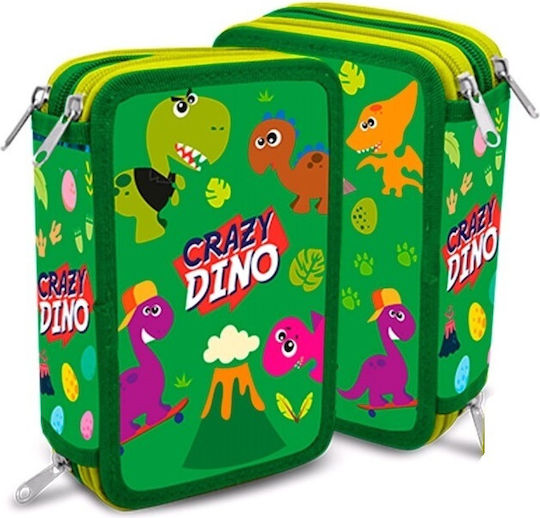 Kids Licensing Crazy Dino Κασετίνα Πράσινη