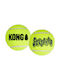 Kong Squeakair Tennis Μπάλα Παιχνίδι Σκύλου από Καουτσούκ με Ήχο XSmall Κίτρινη 3τμχ