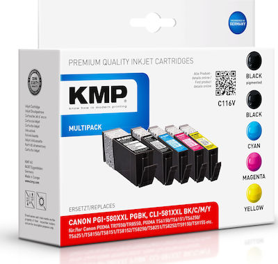 KMP C116V Canon PGI-580/CLI-581XXL Πολλαπλό (Color) / Μαύρο