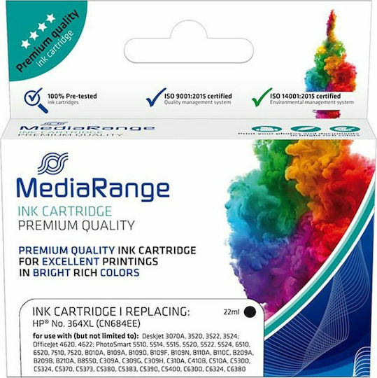 MediaRange Συμβατό Μελάνι Εκτυπωτή InkJet HP 364XL CN684EE 550 Σελίδων 22ml Μαύρο