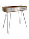 Lidya Wooden Console Table Coffee L90xW35xH91cm