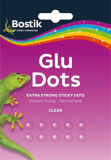 Bostik Glue Stickers Glue Dots Extra Strong Clear 64pads for Paper 64pcs