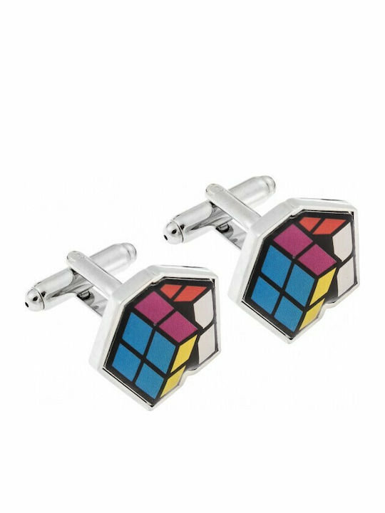 Senza Butoni Rubik's Cube Din Argint