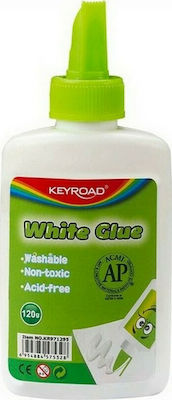 Keyroad Liquid Glue White Glue Washable Large Size for Crafts 120gr No Solvents 971295