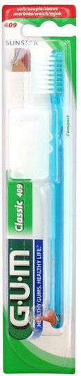 GUM Classic Compact 409 Manual Toothbrush Soft Turquoise 1pcs