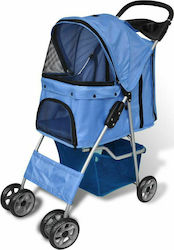 vidaXL Kinderwagen für Hunde bis 15kg Blau L37xB80xH99cm. 170056