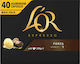 L'Or Kapseln Espresso Forza Kompatibel mit Maschine Nespresso 40Mützen
