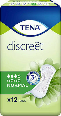 Tena Discreet Normal Γυναικείες Σερβιέτες Ακράτειας Κανονικής Ροής 3 Σταγόνες 12τμχ