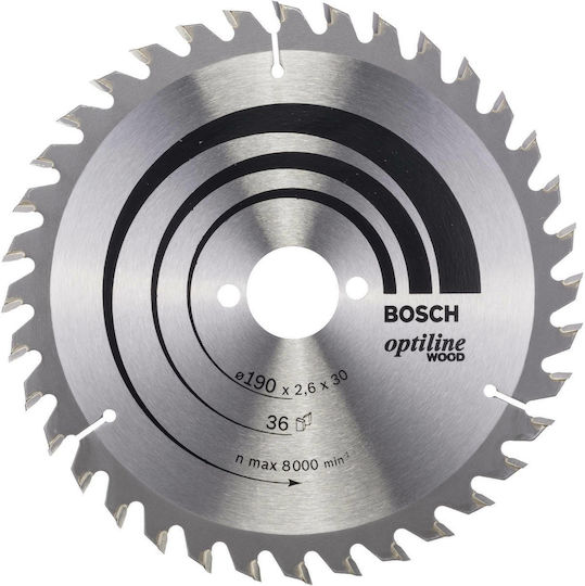 Bosch OP WO H Δίσκος Κοπής Ξύλου με 36 Δόντια 190mm