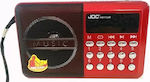 Joc H011UR Radio de buzunar Reîncărcabil cu USB Roșu